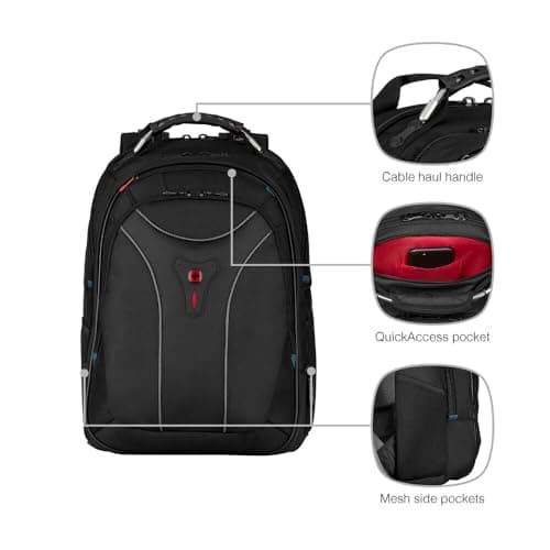 Wenger Carbon 30 Litre Laptop Backpack, Black — view 5