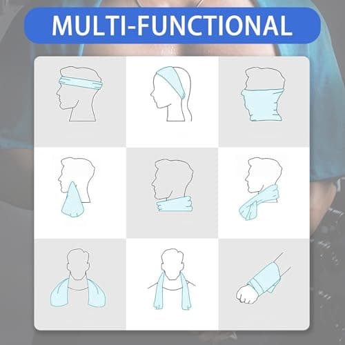 6 Pack Cooling Towels for Neck, Quick Dry Sports Gym Running, 35"x12" — view 5