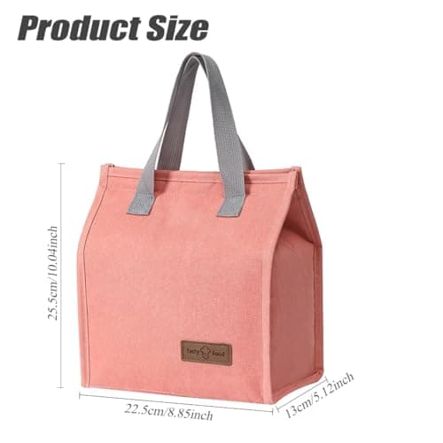 HZYUEKUN Lunch Bags for Women Men, Reusable Insulated Leak-Proof Portable Tote, Waterproof Container for Kids Girls Boys Adults, Thermal Cooler Box Adults Work School Travel Picnic(Pink) — view 2