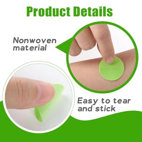 Natural Insect Repellent Mosquito Patch Stickers for Kids Patch Camping Gadgets Essential Travel Mosquito Can Be Attached to Clothes,Plant Based Ingredients for Kids，Aldult (60 PCS Green) — view 3