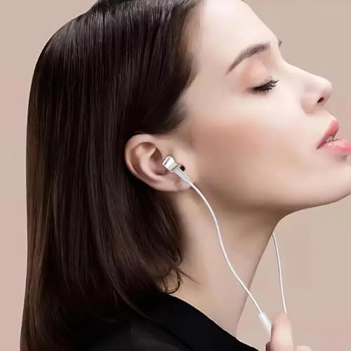 Mbiyhgta Earphones Wired - Snug-fit Silicone Hat Seal, Immersive Surround Sound Earbuds, 3.5mm Jack Noise Reduction Audio Gear, Tpe Accessory Case Pail Headset | For Men Women Travel Calling Exercise — view 4