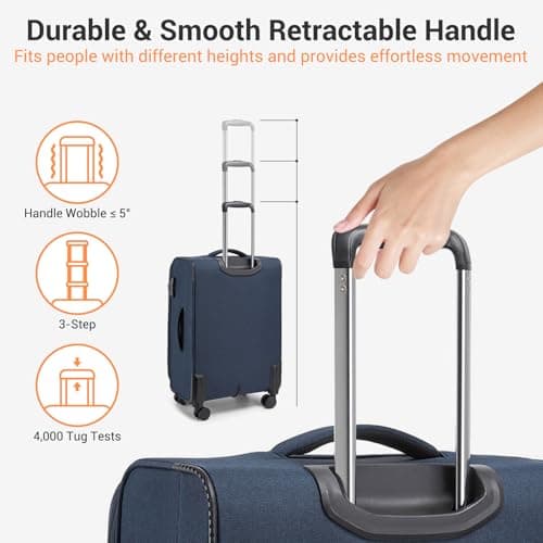 British Traveller Cabin Suitcase, Carry On Luggage with 4 Wheels — view 2