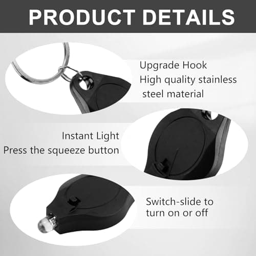 Fascetta 3PCS Note Checker Blacklight Mini LED Keychain Torches Flashlight — view 2