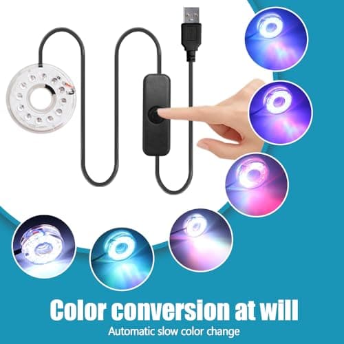 LED Aquarium Light, USB 5V 3W RGB Multicolor Underwater LED Lights Waterproof ABS Fish Tank Lamp for Aquariums Fish Tanks — view 5