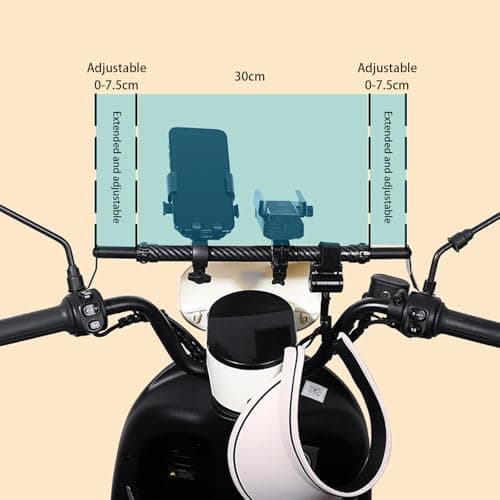 Limtula Shockproof ABS Motorcycle Phone Mount, Carbon fiber pattern — view 6