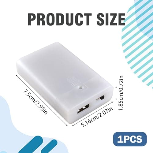 3 X AA Battery Case Box with USB Port & On/Off Switch — view 2