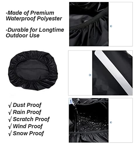 1 Pack Reflective Backpack Cover, Waterproof Backpack Rain Cover, Reflective Rucksack Covers in Polyester, Waterproof Rucksack Cover for Outdoor Hiking Riding Climbing, Fluorescent Pink-M(26-40L) — view 4
