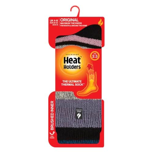 HEAT HOLDERS – Womens Thermal Socks, Thick Fluffy Winter Socks Size 4-7 | Warm Socks for Indoor & Outdoor Wear (UK, Numeric, 4, 7, Regular, Regular, Black/Dark Teal) — view 4