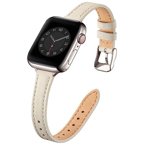 SUNFWR Women's Leather Bracelet for Apple Watch 42 mm (Series 11/10) 41 mm