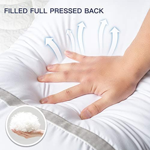 BedStory 2 Pack Hotel Quality Pillows, Down Alternative, Supportive Filled Pillows for Neck/Back/Side Sleepers, Standard Size 42x70cm — view 3