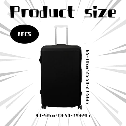 Suitcase Cover Luggage,Black Elastic Suitcase Covers Protectors,Luggage Covers for Suitcases,Dustproof Trolley Baggage Protector for 26-29 Inch Suitcase — view 2