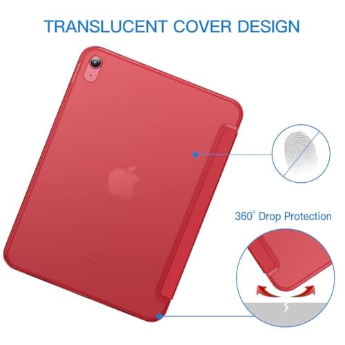 JETech Case for iPad (A16) 11th/10th Gen, Red — view 4