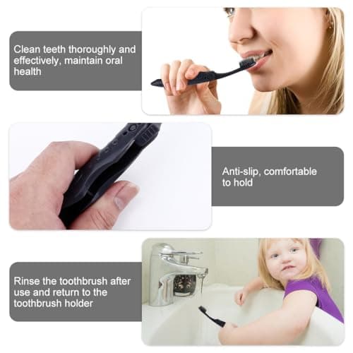 8 Pack Foldable Travel Toothbrush with Folding Handle Pp — view 6