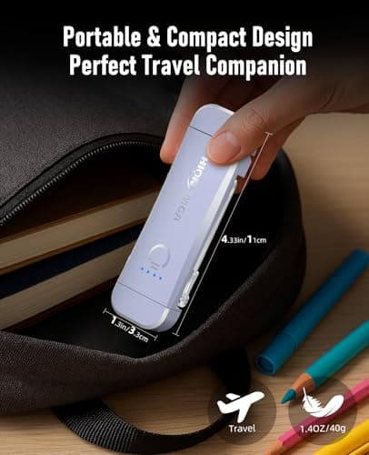 HIONXMGA USB Rechargeable Book Light,Reading Light Clip on Book,3 Colours & Stepless Dimming,Portable & Flexible,Reading Lamp for Books in Bed at Night,Perfect for Booklovers and Kids,Lavender — view 6
