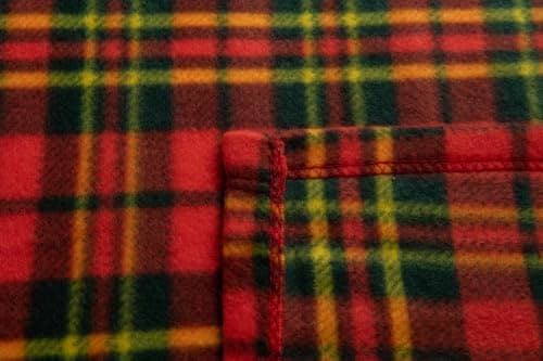 Adore Home 120x150cm Single Tartan Check Polar Fleece Throw Blanket Red — view 6