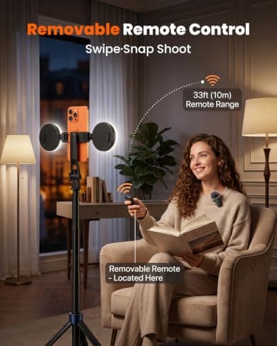 DMYWB 71" Phone Tripod Vlogging Kit for iPhone/Android — view 4
