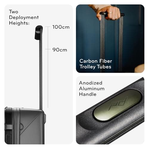 Peak Design Roller Pro Carry-On, Sage, Expandable Small Suitcase with Wheels, Carbon Fiber Handle, Drawbridge Opening, Hybrid Soft/Hard Shell, Custom Hardware, Fits XL Camera Cube or Packing Cubes — view 4