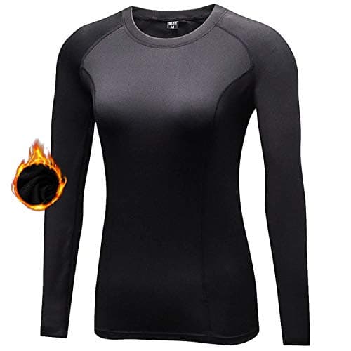 Sillictor Womens Long Sleeve Thermal Tops, Compression Sports Base Layer