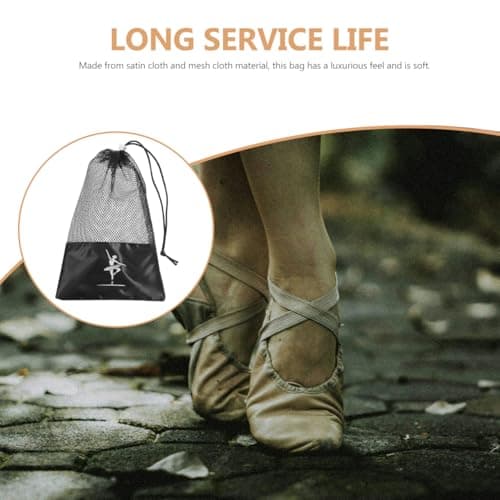 TOPPERFUN Dance Shoe Bag Drawstring Shoe Organizer Mesh Storage Pouch — view 4