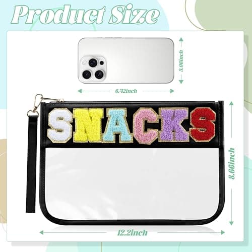 BuyCard Black Snack Bag for Travel,Preppy Waterproof Pouch — view 2