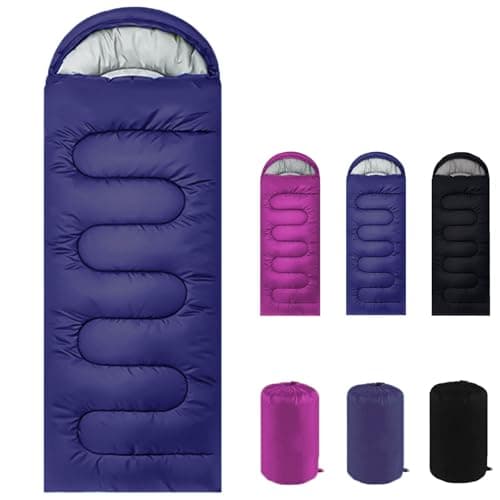 Sleeping Bags for Adults & Kids Sleeping Bag for 3-4 Season, Adult Blanket, Ultralight Carry Bag, Lightweight Compact, Soft for Outdoor Camping, Travel, Hiking (Blue Warm Weather 15-32°C)