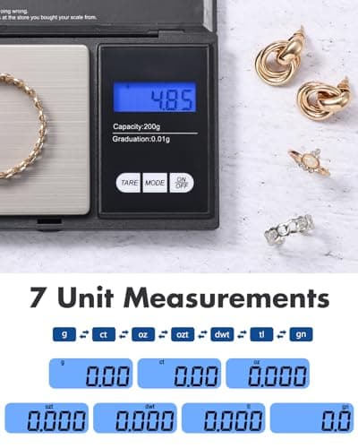 Zacro Digital Kitchen Scale Portable Pocket Scale 200g X 0.01g Mini Weighing Scale Jewelry Scale with LCD Display Batteries Included — view 2