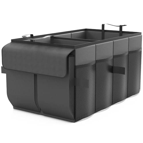Beicarin Trunk Organizer for Car - Car Organizer, Foldable Trunk organizer for SUVs & Sedans, Sturdy Car Organization for Car Accessories, Tools, Sundries, Size 51x34x27cm