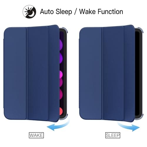 JETech Case for iPad mini A17 Pro/6th Gen (2024/2021), Navy Blue — view 6