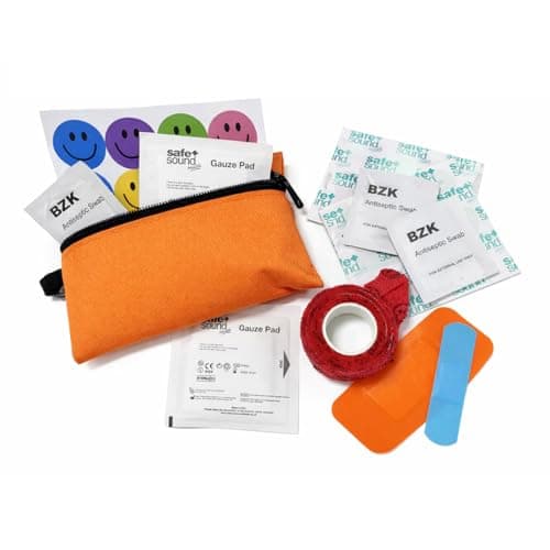 Safe + Sound Health Kids Mini First Aid Kit, 25 Piece, Orange