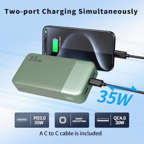 NOBIS Portable Charger 35W 20000mAh Power Bank Fast Charging — view 3