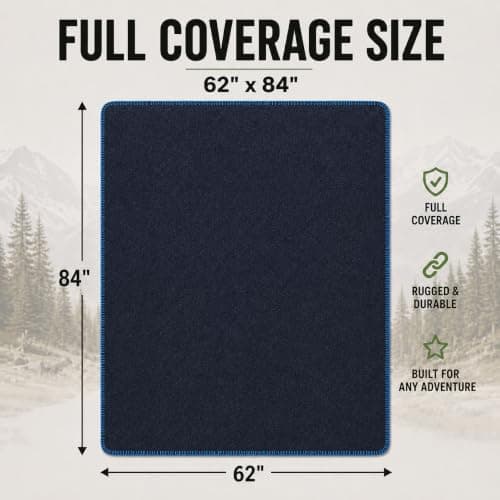 Jmr Usa Inc. Military Wool Blanket for Camping, Emergency and Everyday Use, Fire Retardant Extra Thick and Warm Outdoor Wool Blanket, 70% Wool, Navy, Size 62X84. — view 2