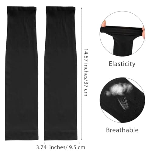 YUXIANLB 2 Pairs UV Sun Protection Arm Sleeves for Men and Women, Outdoor Sport Cooling Arm Compression Sleeves, Tatto Cover Up Sleeves for Men, Gardening Sleeve — view 2