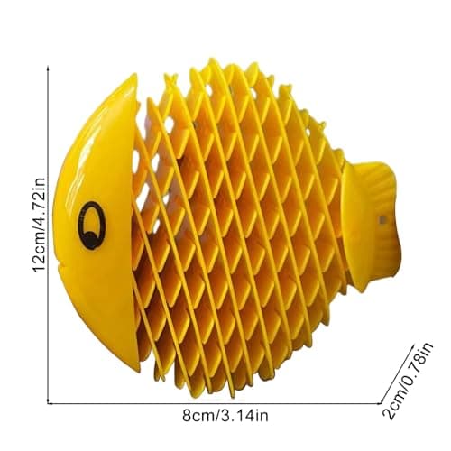 Sensory Worm Toy | Sensory Silent Fun Relief | Kids Elastic Mesh Toy Fish Fidget | for Adults Teens Home Office School Classroom Study Work Daily Travel — view 5