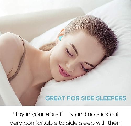 Silicone Ear Plugs for Sleeping, 6 Pairs 27dB Re-Usable Waterproof Noise Cancelling Premium Moldable Ear Plugs for Sleeping, Travelling, Studying Noise Reduction Blue — view 4