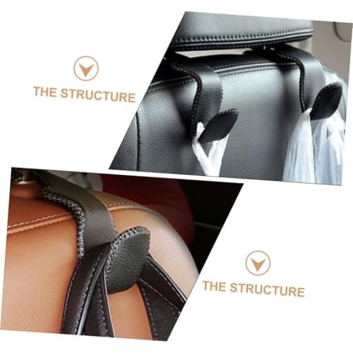 ARTSEWPLY 2 Pcs Vehicle Seat Back Hooks Auto Headrest Hangers Car Seat Back Storage Hangers with Stainless Steel Material and Excellent Bearing Capacity for Coats and Clothes — view 2