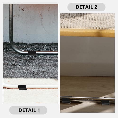 10 Pack U Shaped Felt Chair Leg Floor Protectors for Furniture Feet — view 3