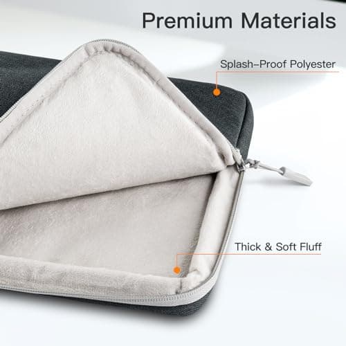 JETech Laptop Sleeve for 14-Inch Devices, Dark Grey — view 4