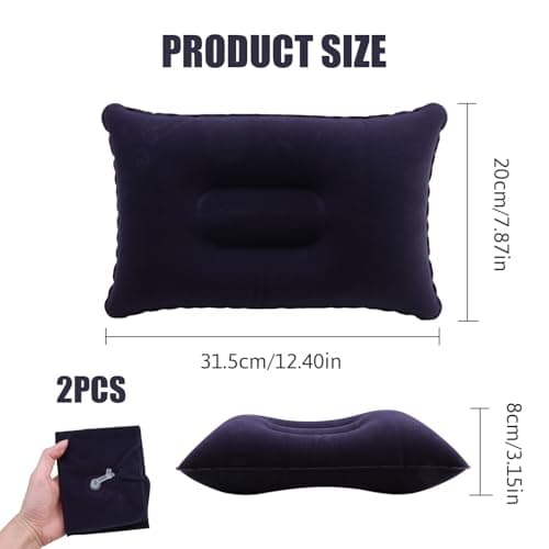 Inflatable Pillows for Camping Travel 2pcs Portable Small Air Pillow — view 4
