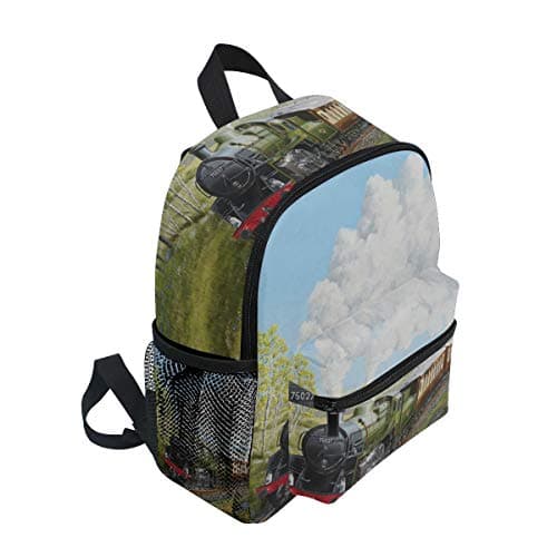 LIANCHENYI Special Steam Train and Railway Landscape Unisex Outdoor Daypacks Bags 2th 3th 4th Grade School Backpack for Kids Boys Girls — view 2
