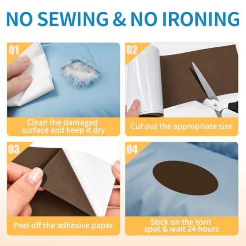 Skystuff 10x200cm Nylon Repair Patches, Waterproof Self-Adhesive for Tent — view 3