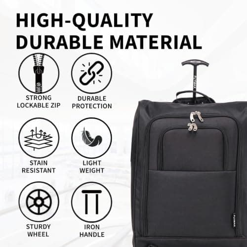 FLYMAX Ryanair 40x30x20 Carry on Suitcase Approved Underseat Cabin Bag Case Lightweight Hand Luggage 1.2g 24L — view 2
