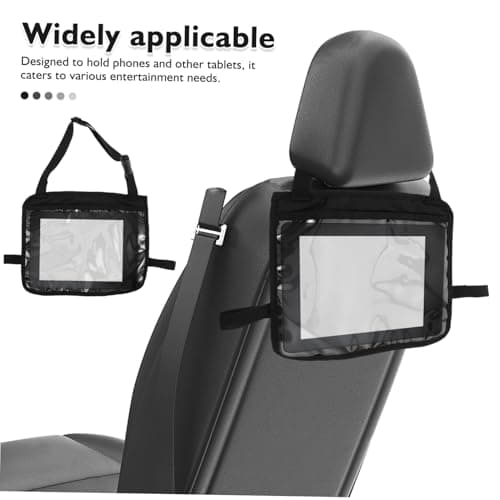 MUELODSIC Back Seat Car Organizer with Tablet Holder Scratch Resistant Oxford Fabric Easy Installation Headrest Hanging Storage Bag for Vehicle Travel Fit for All Car Models — view 3