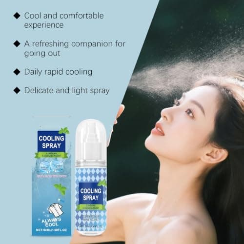 Cooling Spray for Hot Weather, Instant Cooling Spray & Mist Spray, 100ml Portable, Travel Size Body Mist, Long Lasting Heat Relief for Summer Outdoor Sports (3pcs) — view 6