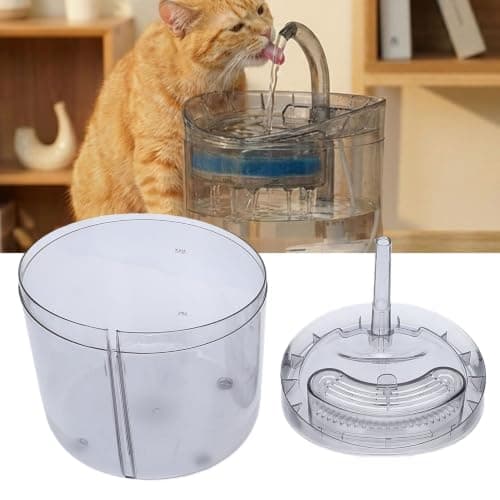 Solar Pet Water Fountain 2.0L Automatic Circulation Solar Powered Cordless Dispenser for Cats Small Dogs Indoor Outdoor Hygienic ABS Material Detachable Easy Clean(Transparent) — view 2