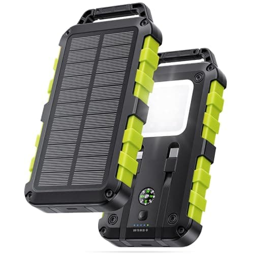 TOENNESEN Solar Power Bank, 10000mAh, PD 22.5 W, Portable Fast Charging
