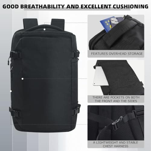 Travel Backpack 48L TSA-Approved Large Carry On Backpack Water-Resistant — view 5