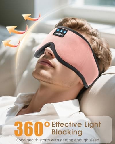 MUSICOZY Sleep Mask Headphones 100% Blackout 3D Sleep Headphones — view 5