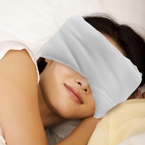 Adjustable Noise Cancelling Sleep Mask with Ear Cover, Ice Silk Cotton — view 5
