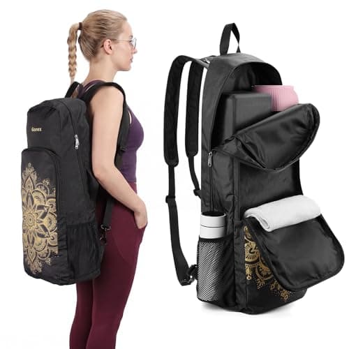 Gonex Yoga Mat Bag Convertible Backpack Blocks Carrier Wet Pocket