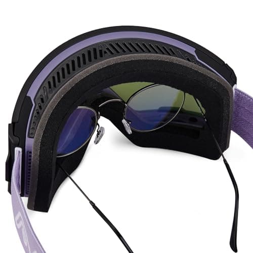 AVAWAY Ski Goggles OTG Magnetic Lens with Safe Buckle Snowboarding Safety Glasses Anti Scratch Anti Fog 100% UV Protection — view 6